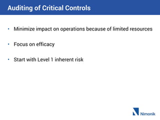 The link between risk management critical controls and auditing | PDF