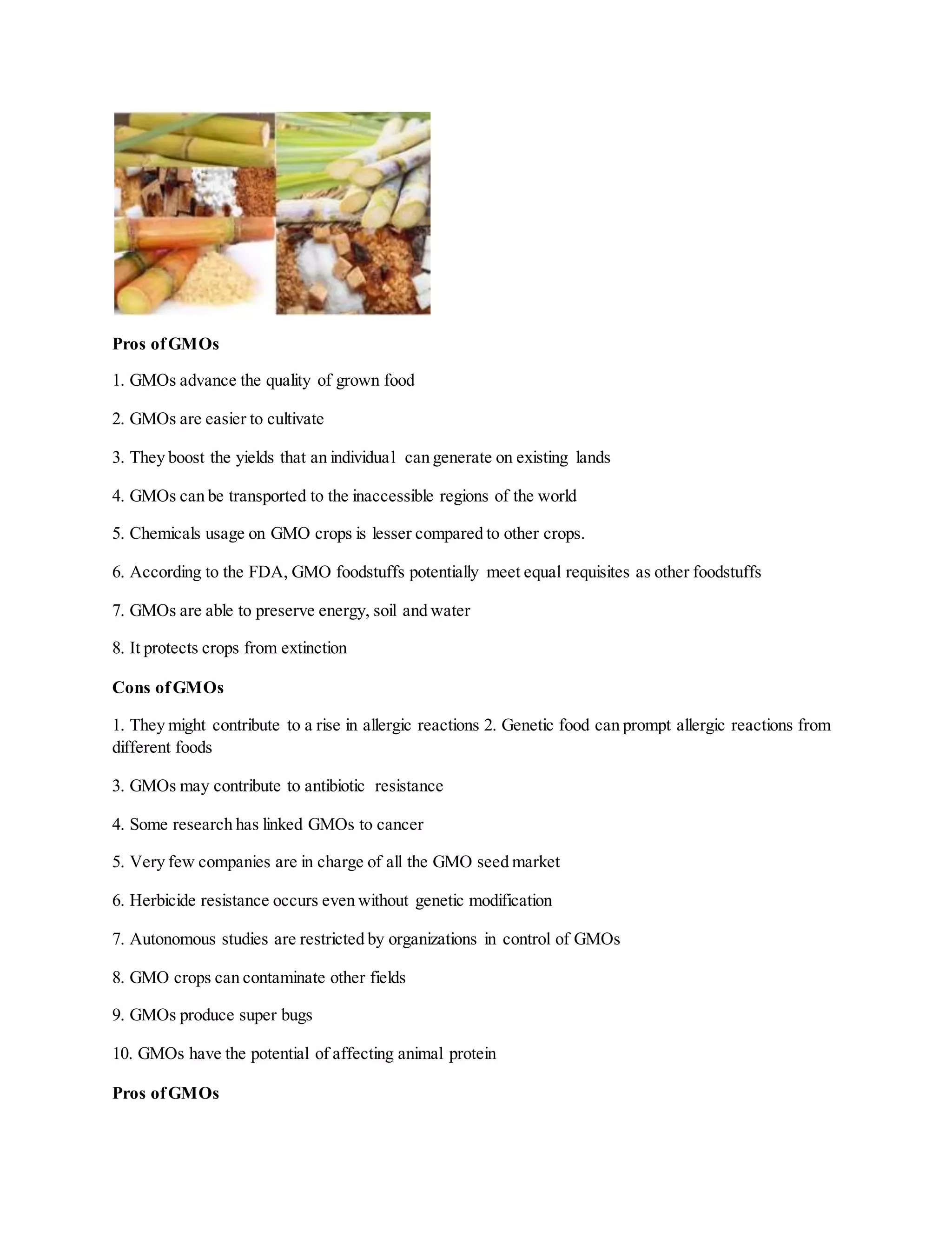 Pros and cons of gmos pdf