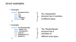 Structures in C | PPTX