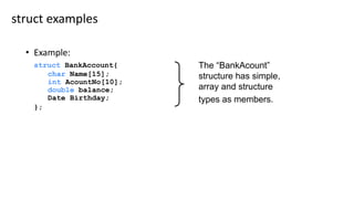 Structures in C | PPTX