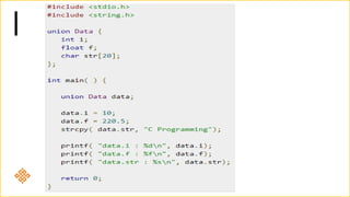 Structures in C | PPTX