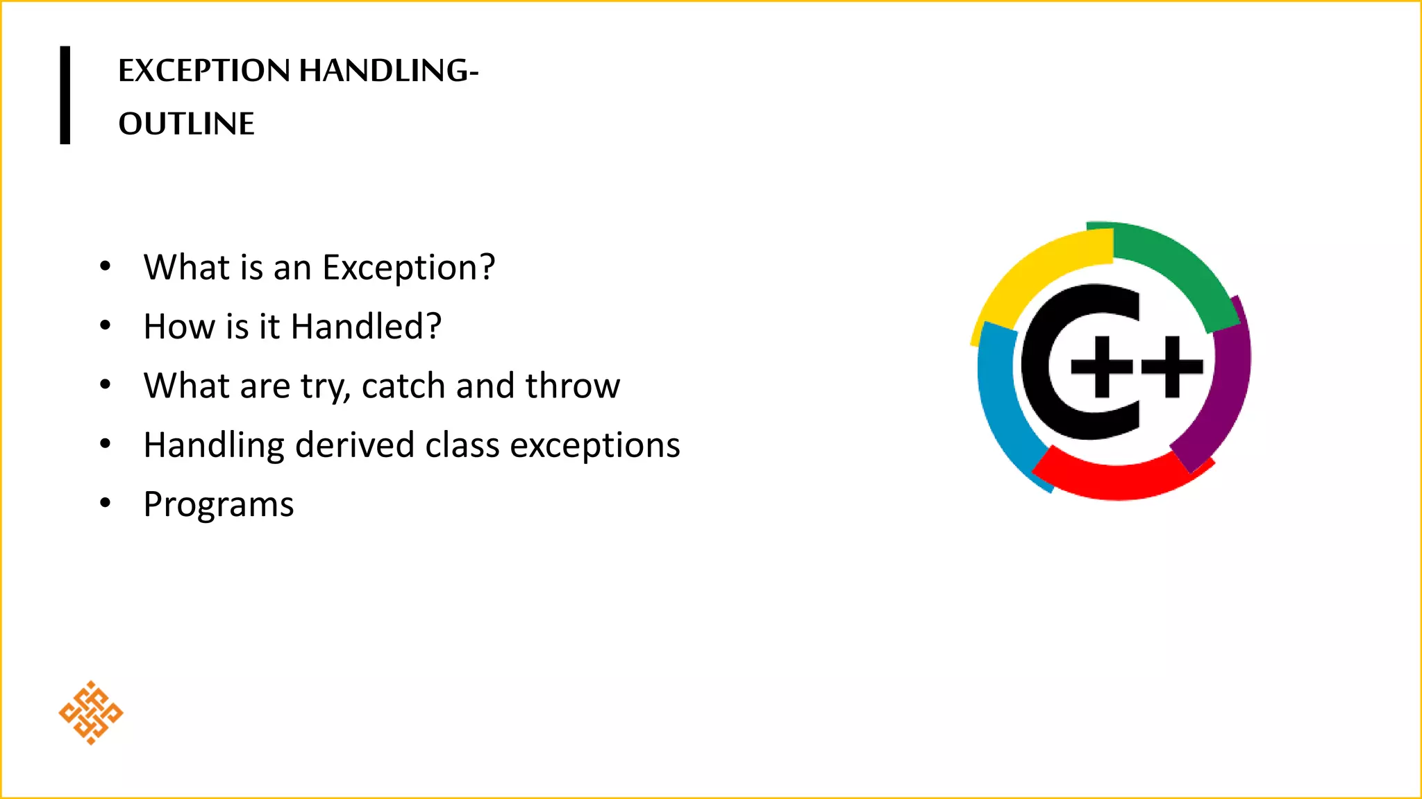 Templates and Exception Handling in C++ | PPTX