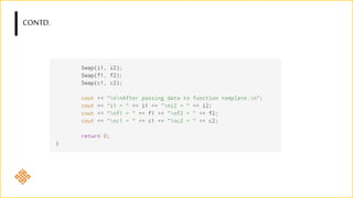 Templates and Exception Handling in C++ | PPTX