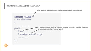 Templates and Exception Handling in C++ | PPTX