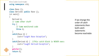 Templates and Exception Handling in C++ | PPTX