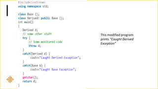 Templates and Exception Handling in C++ | PPTX