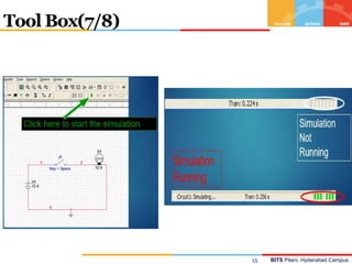 BITS Pilani, Hyderabad Campus
15
Tool Box(7/8)
 