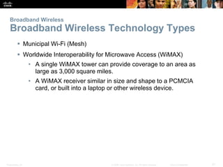 Presentation_ID 21© 2008 Cisco Systems, Inc. All rights reserved. Cisco Confidential
Broadband Wireless
Broadband Wireless...