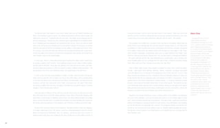 The following year, Nina started to show work in larger cities such as Madrid, Barcelona and
Berlin. In her individual Jujube & Lollipop, she started experimenting with three-dimensionality, but
retained her own accent. “I made felt dolls with resin eyes,” she recalls, and increasingly went fur-
Regellos exhibi-
tion in Heidelberg and was pleased by her experiments with volumes. She is now doing in-depth
Aos Nossos Olhos
[To our eyes]. One of her girls there was striking for her red braids intertwining with a swing hang-
ing from the ceiling of the vigorous concrete block designed by Paulo Mendes da Rocha for the
main exhibition space at the Butantã gallery.
In some ways, there is a three-dimensional urge throughout her artistic career. Inspired also
by sewing, a pastime of her mother’s, Nina’s paintings include crochet, objects holding marbles,
pictorial surfaces that hide / show glass tips (perhaps one of her best-known works, and there-
fore best sellers) and paintings in which the support is made of different patterned fabrics. This
last grouping is one of her more interesting pieces, but paradoxically is not well known.
In 2005, at the Sub-Glöb group exhibition in Örebro, Sweden, Nina met artists she had ad-
on the New York street scene, with pieces at the Whitney, the Metropolitan, and other renowned
museums, and who has worked with Jenny Holzer. In the same year, she visited Tokyo where
visuality in Tokyo’s intricate urban network.
there with works shown at the 9th Havana Biennial in 2006. Many of her favorite paintings were
done there in a wide range of Caribbean environments. Her vibrant palette spreads over unlikely
places, such as the water tank on a neighborhood dwelling, seemingly translating into visual terms
the warmly welcoming approach of the residents, even if their living conditions are far from ideal.
The year 2007 saw a key project in Nina’s trajectory. The walls of Kelburn Castle near Glasgow,
in Scotland, dating back to the 13th century, took on an unusual appearance when the owner’s
family commissioned an intervention. Nina, Os Gemeos, and Nunca spent over a month on
platforms armed with spray cans soaked by the many cloudbursts of a rainy British summer, to
conclude the project, which is one of the best known in their careers. “There was some initial
planning, but much of what we did actually came up and was decided as went along. One of the
coolest things is how each artist’s intervention dialogues with the others, “she explains.
at, exhibitions in other countries such as the United States and Germany. However, she gained
most visibility in Brazil when she started working with the team at Leme gallery in São Paulo,
which includes outstanding contemporary artists such as David Batchelor from Britain, Frank
- the Venice Biennale and the São Paulo Biennial among several others- not to mention well-
known Brazilian artists such as Luiz Braga from the state of Pará, or Marcelo Moscheta, Regina
Parra, Felipe Cama and Paulo Almeida, young artists from São Paulo.
“Here in Brazil, oddly enough, many people recognized me more when I joined the gallery.
Anyway, I have always done paintings, drawings, objects, sculptures, but always associated
more with street art as a crucial part of my background, but not the only one.” In 2010, Nina
held a second solo exhibition at Leme, [Challenging Dreams], in which she
moves forward with her own particular poetics and deploys LED lights in some pieces - for the
painting Mais de Mim [More of Me] and an untitled sculpture - to create an interesting contrast
between technology and the rather artisan basis of most of her painting. The paintings are also
(although done with a brush) and her choice of rather garish colors in compositions. There is the
Seguindo uma Canção [Following a song], a painting shown in this exhibition and illustrating
the cover of this publication, sums up this phase and points to a more mature stage of Nina’s
work. Oniric and fantasy aspects are strong features - there are clouds, a pathway resembling a
out into the branches of a jaboticaba tree. However, the protagonist displays a somewhat mel-
ancholy air, not very sunny and more dubious, even if a “cheerful” palette populates the canvas.
The girl-tree conveys pointers to an impermanence and instability that can only augur well for
Nina Pandolfo’s work.
Mario Gioia
Graduated from the School of
Communications and Arts at
Universidade de São Paulo (ECA-USP).
In 2011, acted as curator for Presenças
(Zipper Galeria) and inaugurated the
Zip Up project for new artists (followed
by a second exhibition Já Vou, featuring
Alessandra Duarte, with the same
curatorial design). In 2010, he worked
for Incompletudes (at Virgilio gallery),
Mediações (Motor gallery) and
Espacialidades (Central gallery), and
with Ateliê Fidalga at Paço das Artes.
In 2009, he acted as curator for Obra
Menor (Ateliê 397) and Lugar Sim e
Não (Eduardo Fernandes gallery).
Formerly reporter and writer for the
arts and architecture with the Ilustrada
column in the daily Folha de S. Paulo
from 2005 to 2009. Currently
contributing to various vehicles, such
as the reviews Bravo and Trópico
and the UOL web portal, and the
Spanish magazine Dardo. Co-author
of Roberto Mícoli (Bei Editora) and
member of the Paço das Artes group
of art critics.
26
 