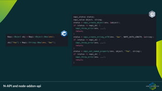 N-API and node-addon-api
 