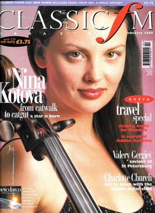 Nina Kotova: Classic FM Magazine Cover. Cover Story