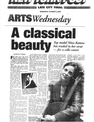 Nina Kotova: New York Post "A classical beauty" 