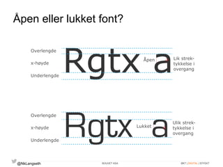 Åpen eller lukket font? 
@NkLangseth BOUVET ASA ØKT | DIGITAL | EFFEKT 
 