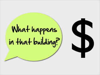 What happens $ 
in that building? 
 