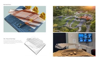 Bike Shade Pavilion
This project proposes a bike shade constructed from a steel
structural frame and perforated metal canopy, combining ma-
terial efficiency, clear structural logic, and urban functionality to
support everyday cycling infrastructure.
Skinz - Bike park shade design
 