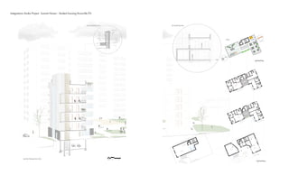 Integrations Studio Project Summit Haven - Student housing Knoxville,TN
Scale 1/4’’ = 1’- 0’’
Roof Detail Section
Section Perspective (AA)
)LIWK)ORRU
 
0 6 12 18 24 30ft
1/8’’=1’0’’
Scale
0 6 12 18 24 30ft
1/8’’=1’0’’
Scale
Plans
2D Detail Section
RoofTop Floor - Building (A)
Wooden Pergola
Ele
vat
or
Ele
vat
or
Studio
2 Bedroom
3 Bedroom
Common
Area
Third
Floor - Building (A)
Bathroom
Bathroom
Bathroom
Second
Floor - Building (A)
Common
Area
Studio
2 Bedroom
3 Bedroom
Bathroom
Bathroom
Bathroom
Bathroom
Ele
vat
or
DN
First Floor - Building (A)
Cinema
MailRoom
Guest Bathroom
Club
House
Lounge
Courtyard
Ele
vat
or
UP
Basement Floor - Building (A)
Mechanical Room
Bike
Shop
area
Ele
vat
or
 