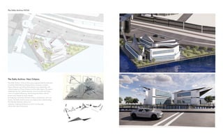 The Delta Archive: A hub of discovery, purpose-built for historians
and those dedicated to studying history, housing a museum,
history libraries, and offices that preserve and explore the rich
cultural tapestry of New Orleans and the delta region. This space
celebrates the city’s vibrant diversity, from its Creole and Cajun
roots to its global influences, showcasing how these cultural
layers have shaped its urban identity.
By fostering connections between history, architecture, and com-
munity, The Delta Archive serves as a beacon for understanding
the interplay between culture and
urbanism, inspiring scholars to uncover how the past
informs the cities of tomorrow.
The Delta Archive- New Orleans
The Delta Archive-NOLA
 