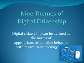 Mindmeister Nine Elements Of Digital Citizenship Definition