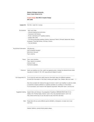 Nine typographic assignments | PDF
