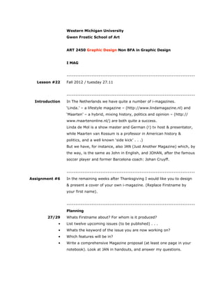 Nine typographic assignments | PDF