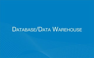 DATABASE/DATA WAREHOUSE
 