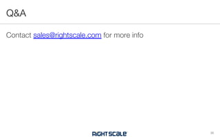 Contact sales@rightscale.com for more info
Q&A
36
 