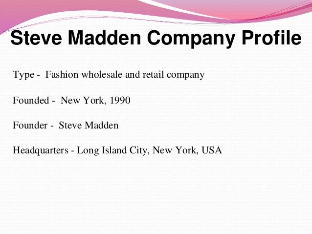steve madden company profile