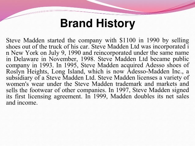 steve madden which country brand