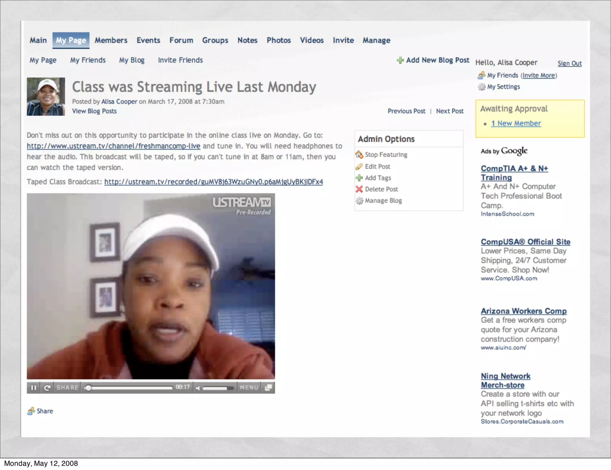 Building Community with Ning