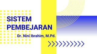 SISTEM
PEMBEJARAN
Dr. Nini Ibrahim, M.Pd.
 