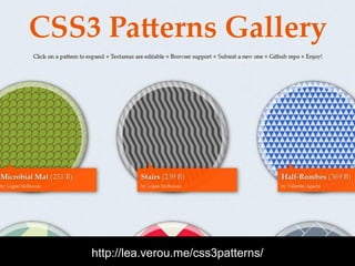 http://lea.verou.me/css3patterns/
 