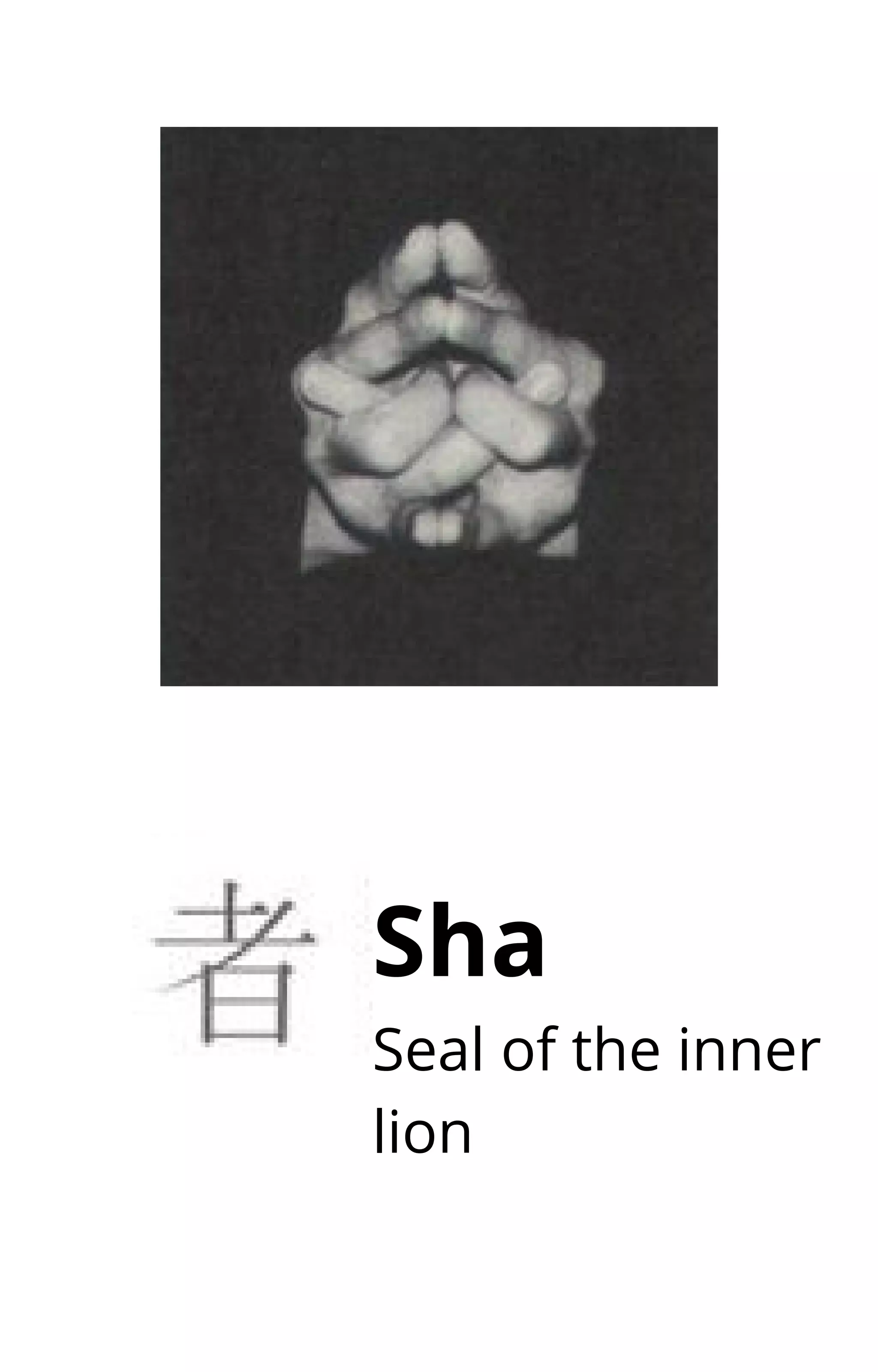 Sha
Seal of the inner
lion