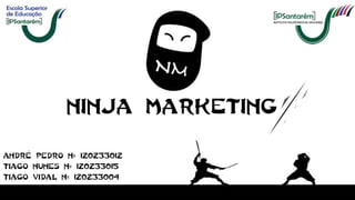 Andre Pedro nº 120233012
Tiago Nunes nº 120233015
Tiago Vidal nº 120233004
Ninja Marketing
´
 
