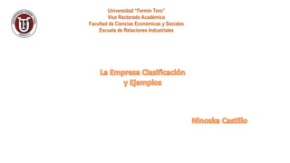 Universidad “Fermín Toro”
Vice Rectorado Académico
Facultad de Ciencias Económicas y Sociales
Escuela de Relaciones Industriales
 