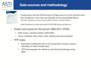 Agriculture in Latin America and the Caribbean 1981-2012 | PPTX