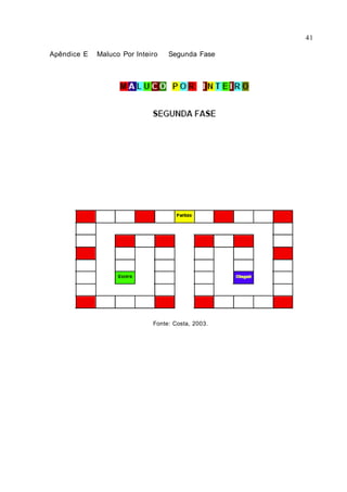 Apêndice E Maluco Por Inteiro Segunda Fase
Fonte: Costa, 2003.
41
 