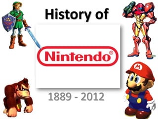 History of




1889 - 2012
 