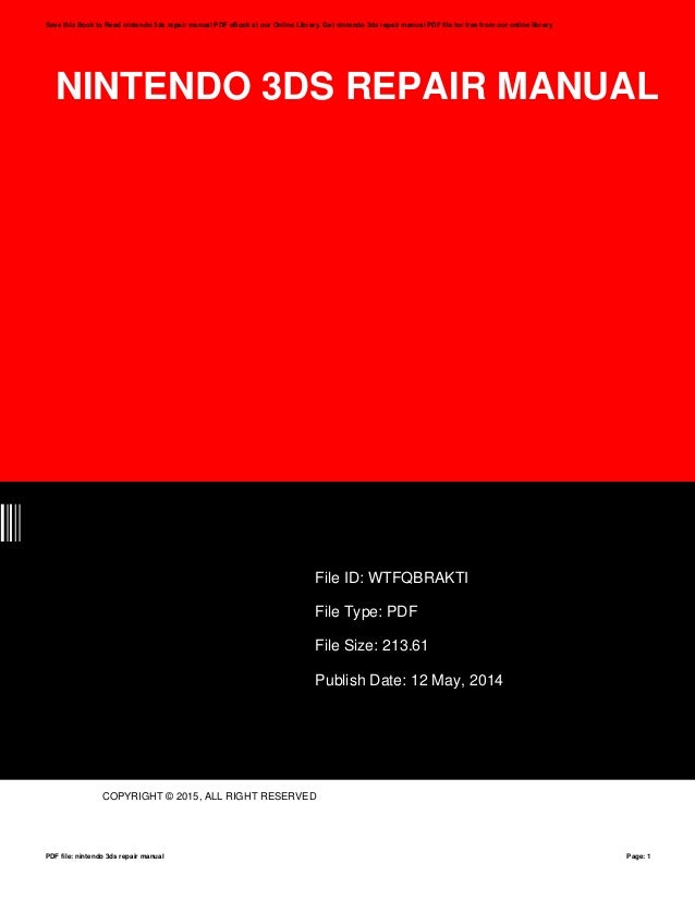 Nintendo 3dsrepairmanual