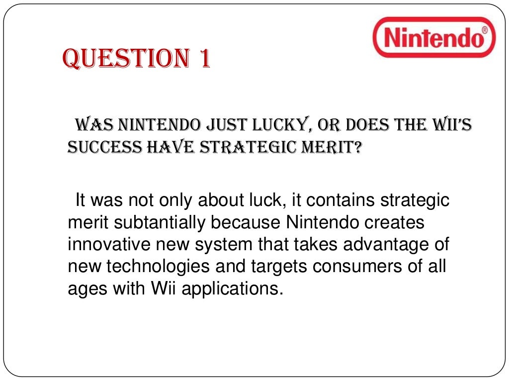 Nintendo Case Study
