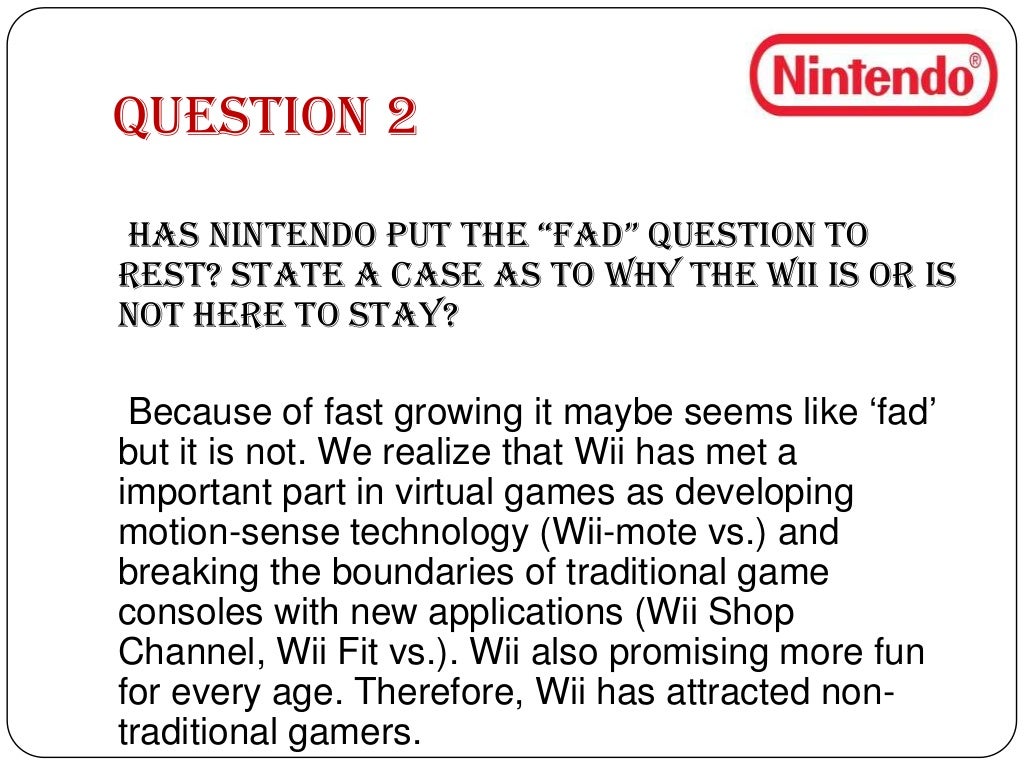 Nintendo Case Study