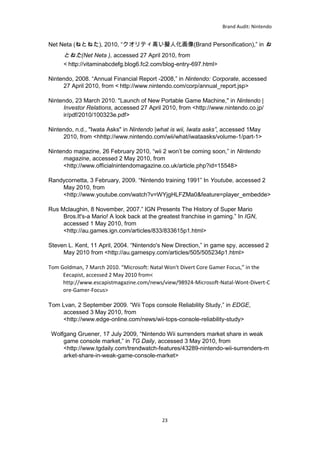 Brand Audit: Nintendo 