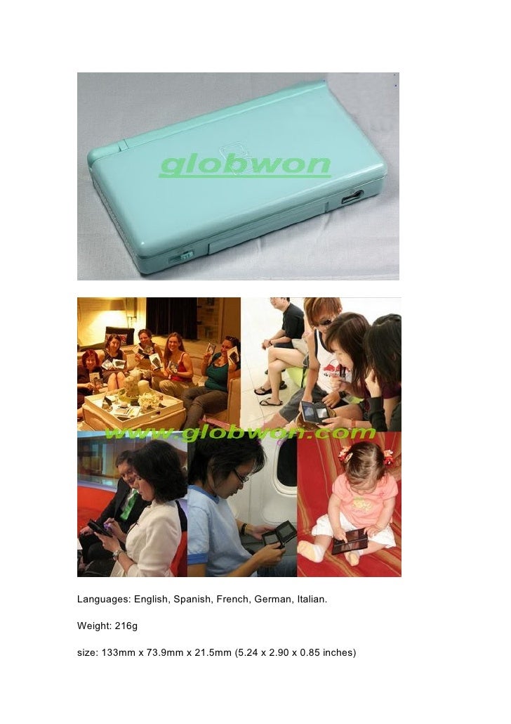 Nintendo Ds Lite Ice Blue Console Games + 35 Free Games