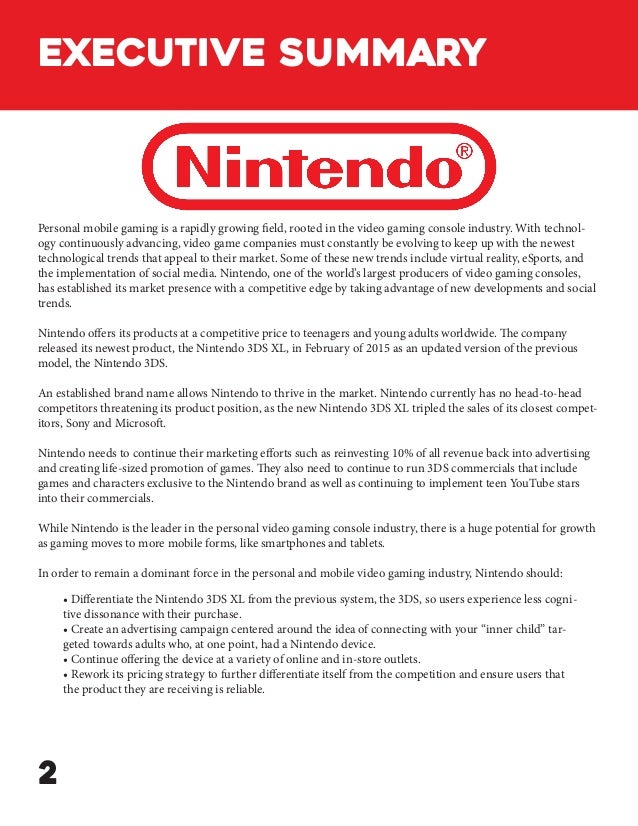 Nintendo Marketing Plan