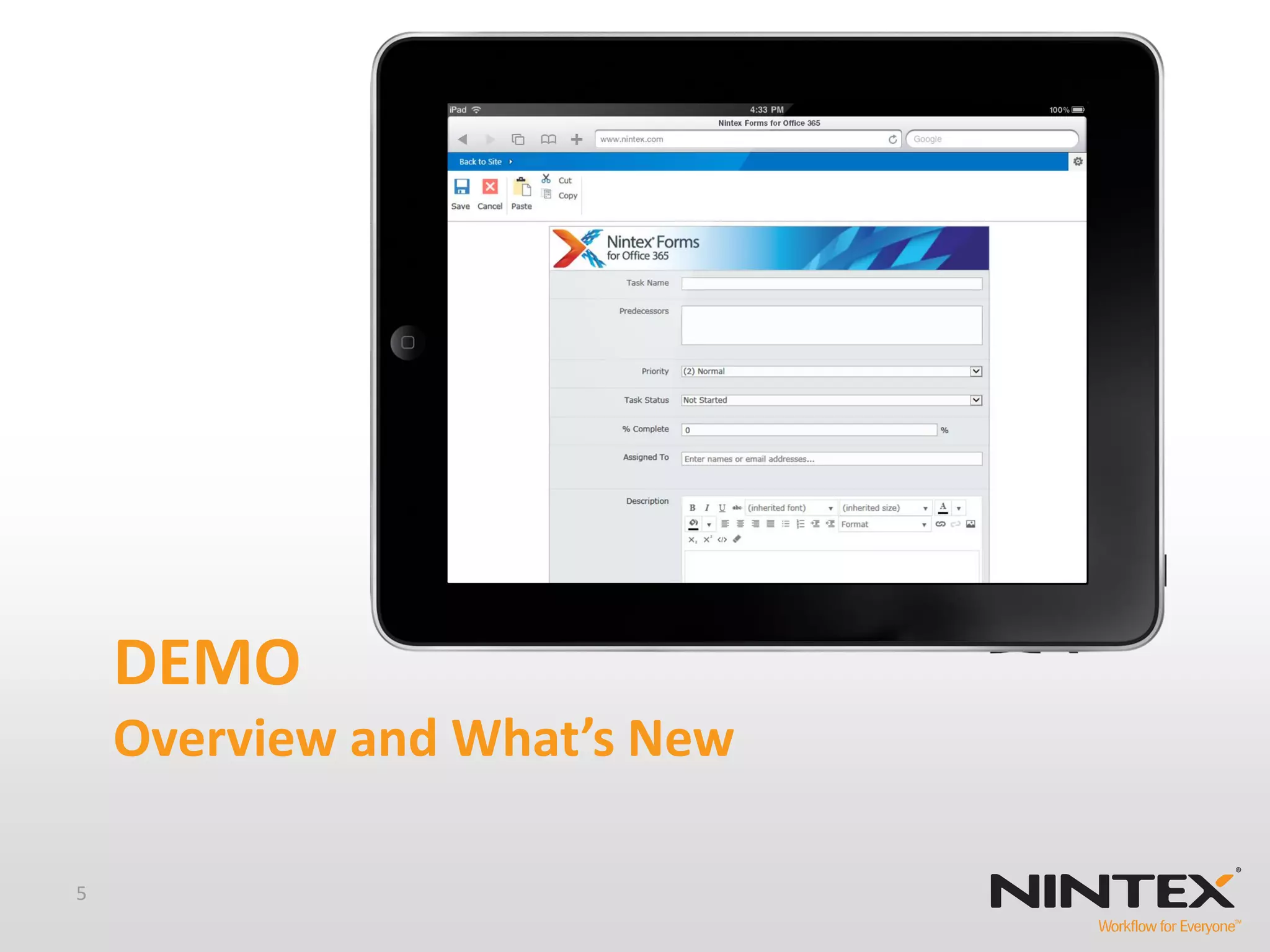 DEMO
Overview and What’s New
5

 