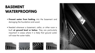 Basement Waterproofing (Foundation Engineering) | PDF