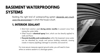 Basement Waterproofing (Foundation Engineering) | PDF