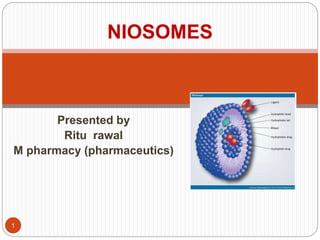 Presented by
Ritu rawal
M pharmacy (pharmaceutics)
1
NIOSOMES
 