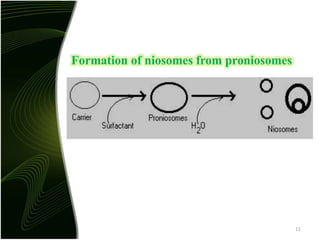 Formation of niosomes from proniosomes
11
 