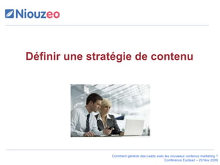 Définir une stratégie de contenu 