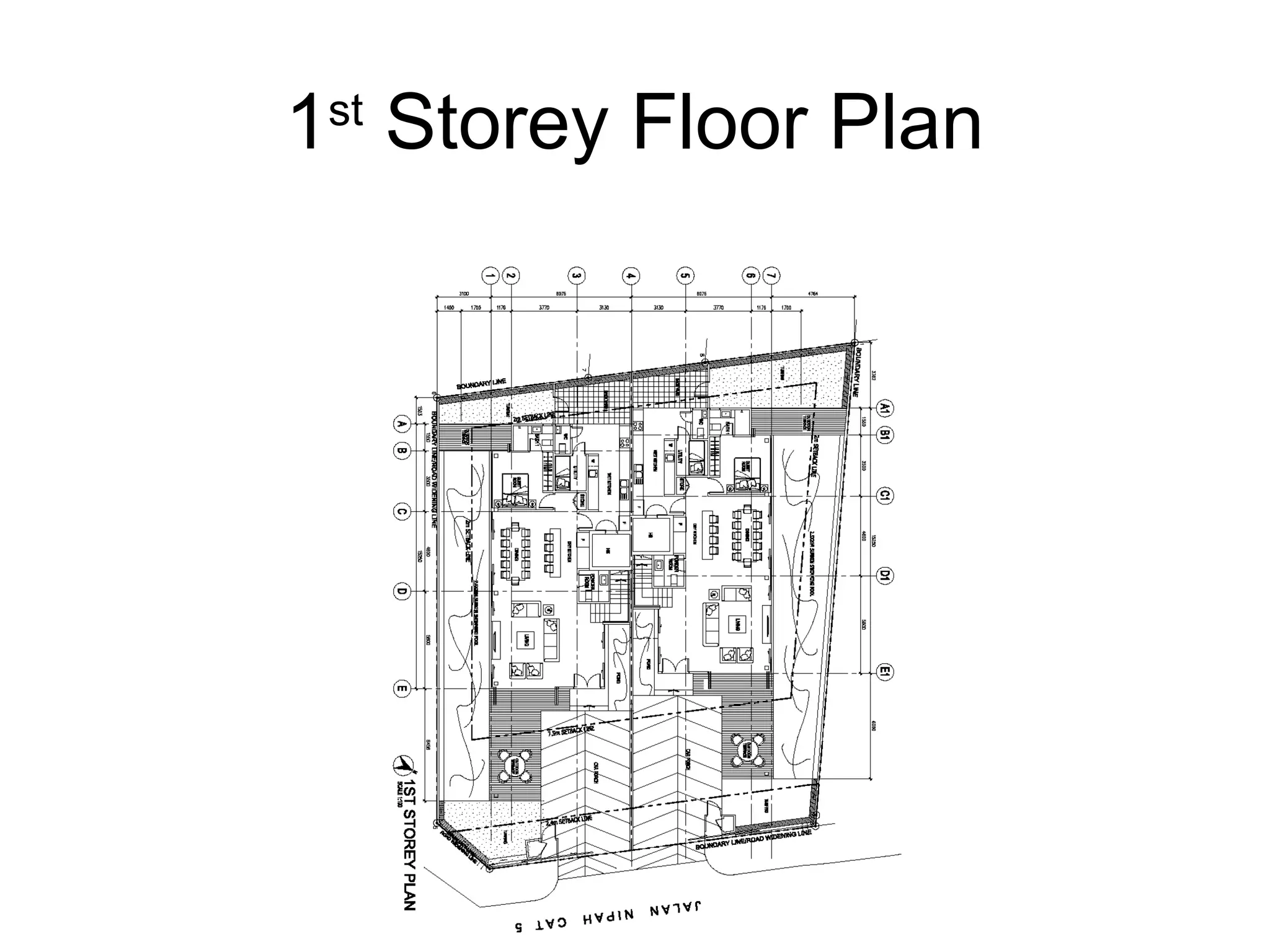 1 Storey Floor Plan
st